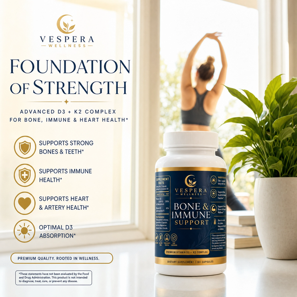 Vespera Bone & Immune Support - Vitamin D3 + K2 - 90 Capsules